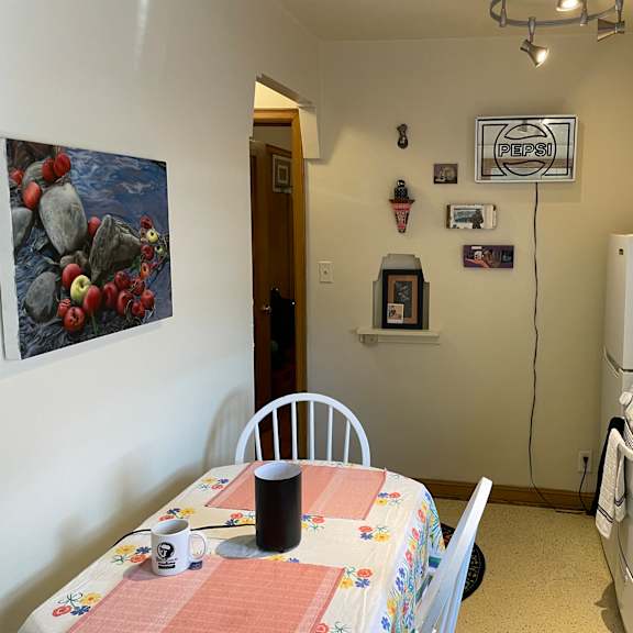 kitchen has room for a table.