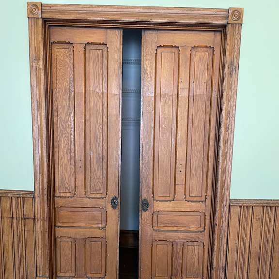 vintage antique pocket doors.
