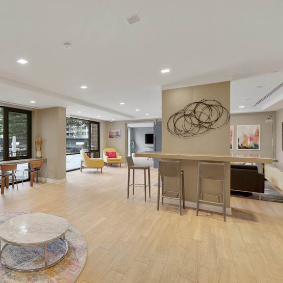 clubroom at the graham at southern towers, alexandria, va, 22311