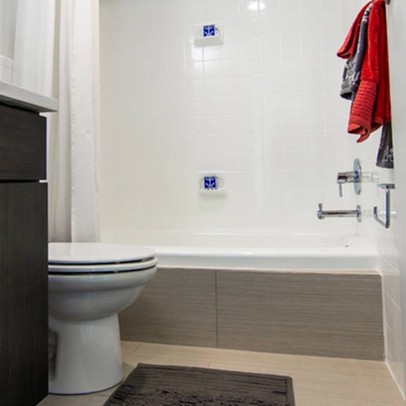 bathroom with toilet at the graham at southern towers, virginia