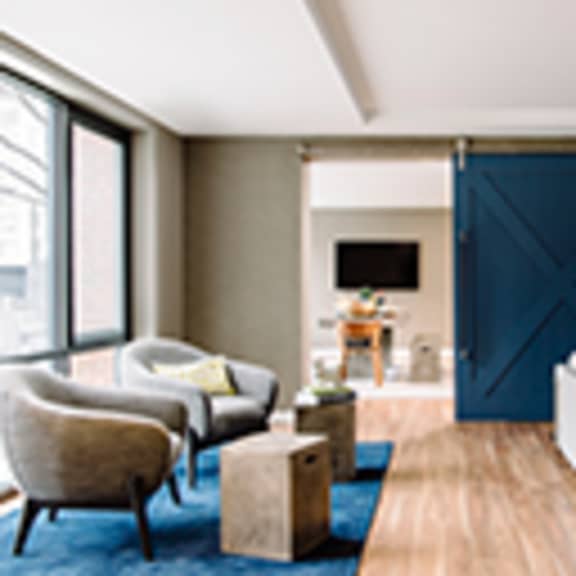 living room with natural light at the graham at southern towers, alexandria, virginia, 22311