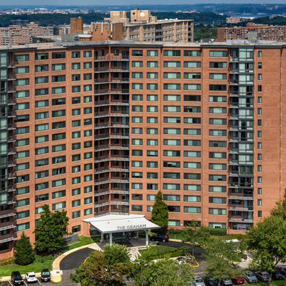 spectacular exterior view at the graham at southern towers, alexandria, virginia, 22311