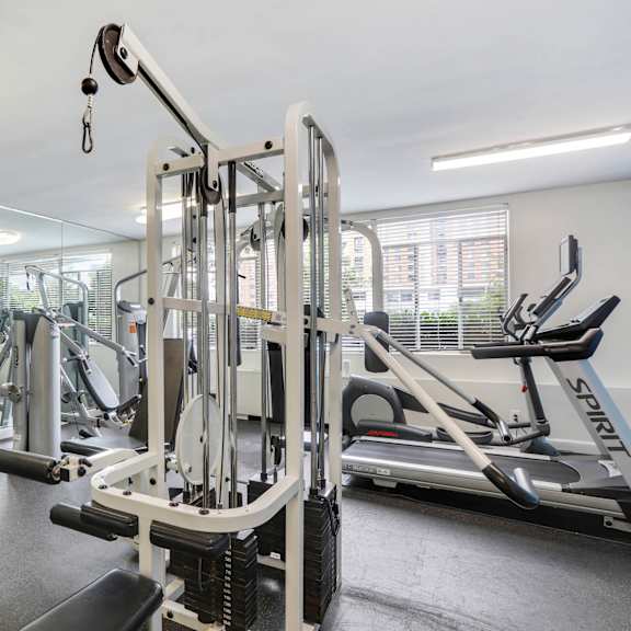 fitness center at monticello at southern towers, alexandria, virginia, 22311