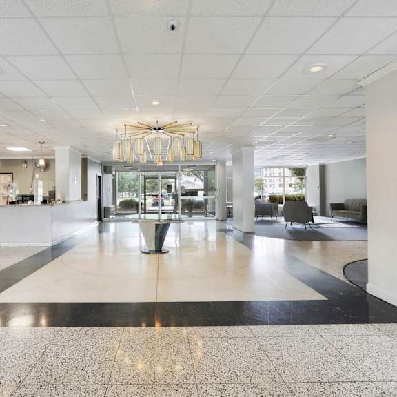 lobby at monticello at southern towers, alexandria, va, 22311