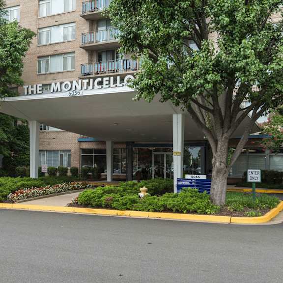entrance at monticello at southern towers, alexandria, virginia