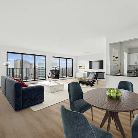 dining and kitchen view at sherwood at southern towers, alexandria, 22311