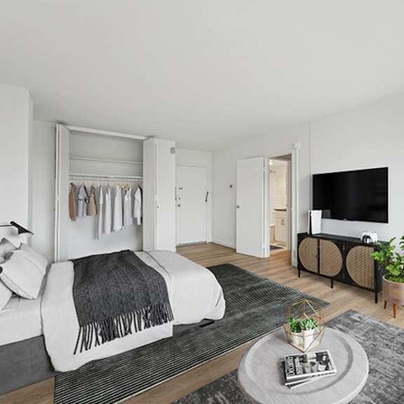 large bedroom at sherwood at southern towers, alexandria, va