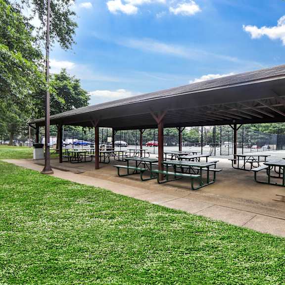covered picnic area at sherwood at southern towers, virginia, 22311