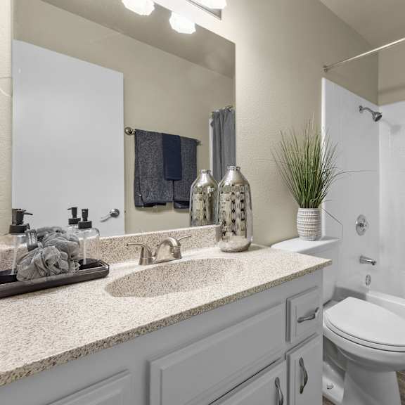 a bathroom with a white toilet and a white bathtub.
