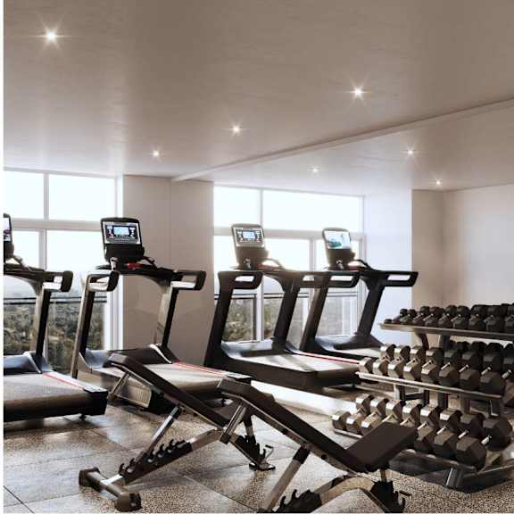gym at ophelia on queen apartments, ontario, n2g 0e7