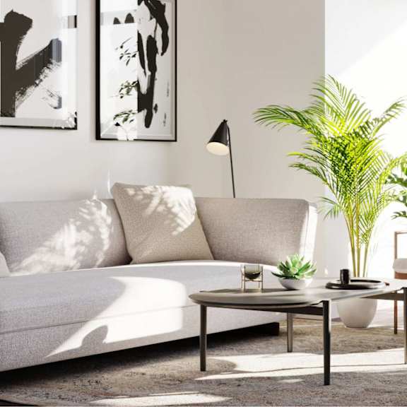 modern living area at ophelia on queen apartments, ontario