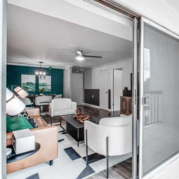 living room balcony at atler at brookhaven, atlanta, ga, 30319