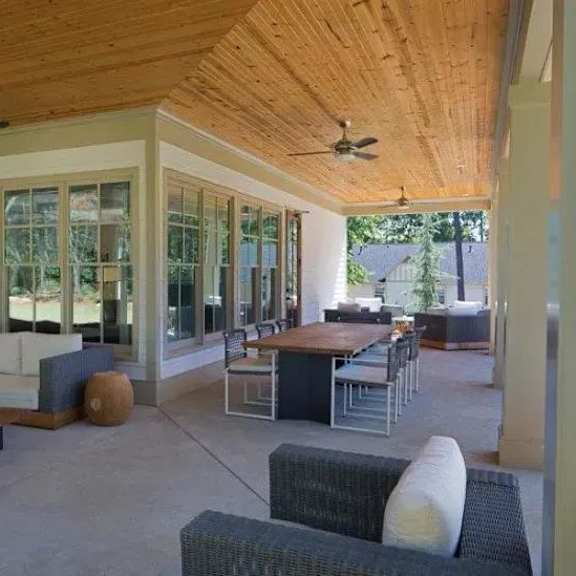 outdoor patio at paces ridge at vinings, atlanta, georgia