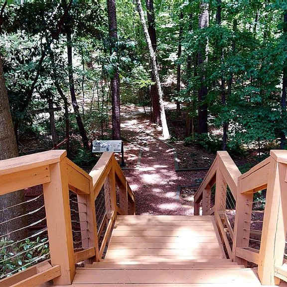 walkway stairs at vinings rivervue, georgia