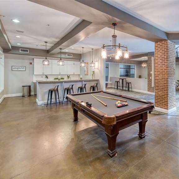 billiards table at vue at embry hills, atlanta, ga, 30042