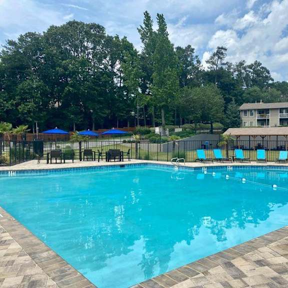 sparkling pool at spalding vue, peachtree corners, ga, 30092