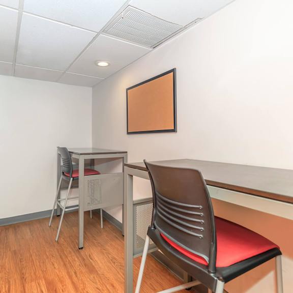 a room with a desk and chair at sheridan park, illinois 60640