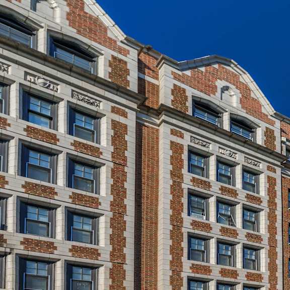 elegant exterior view at sheridan park, chicago, il