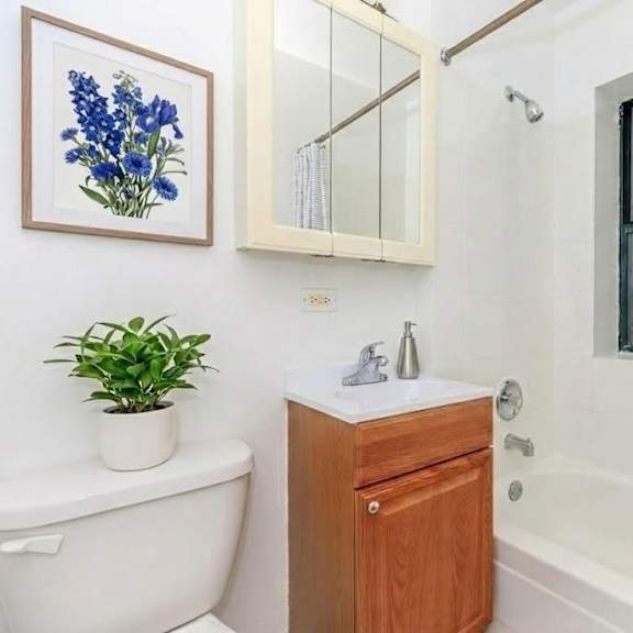 bathroom with bathtub at sheridan park, illinois