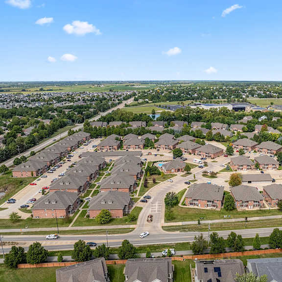 a suburban neighborhood with houses and streets.