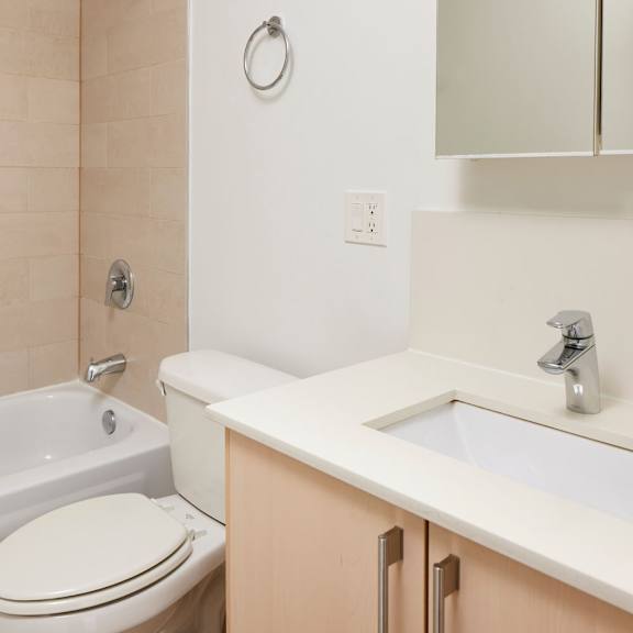 a white toilet sits next to a bathtub in a bathroom.