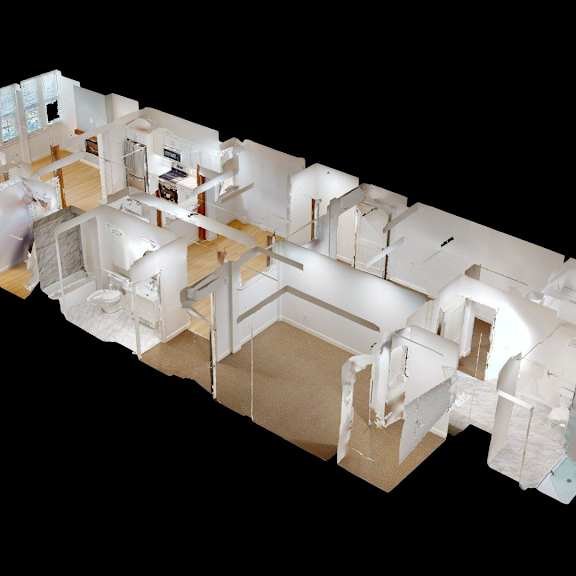 a 3d model of a house with various rooms and furniture.