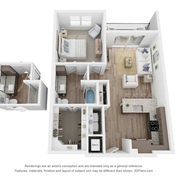 Thumbnail 1 of 2 A3 Floor Plan at Aurora Watson Branch, Mansfield, Texas