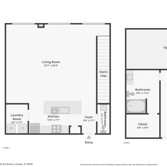Thumbnail 2 of 2 Townhome Loft D Floor Plan at Artisan Apartments & Shops, Austin, TX 78729