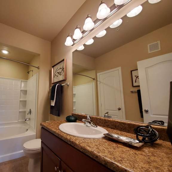 Thumbnail 7 of 7 Bathroom With Vanity Lights at The Paramount by Picerne, Las Vegas, Nevada