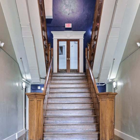 main entrance foyer at 3333 elm street lofts in deep ellum, dallas, texas, tx