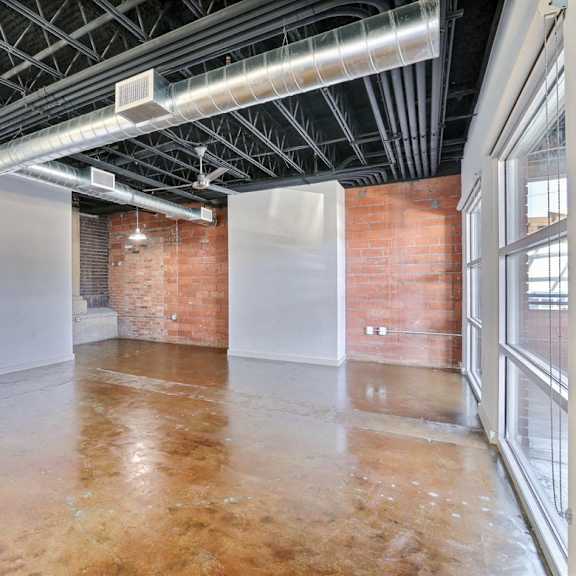 unit 5 living detail at 3333 elm street lofts in deep ellum, dallas, texas, tx