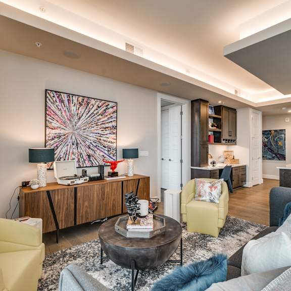 gorgeous living room at the hamilton, dallas, tx