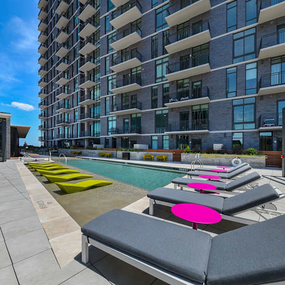tanning ledge at the hamilton at the epic in deep ellum, dallas, texas, tx