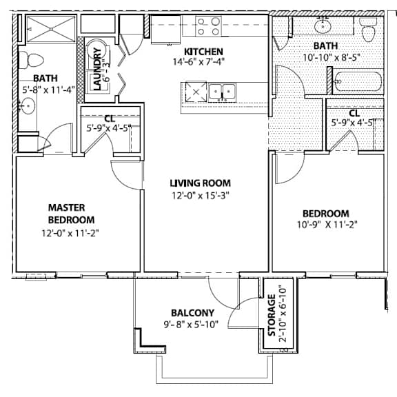 Thumbnail 2 of 2 Unit B1- 1068 sf at Inspiration Apartments, Cottonwood