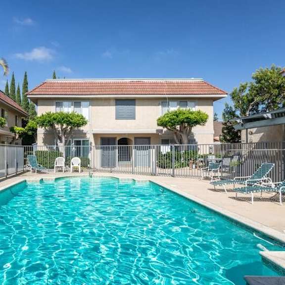 pool view at lido apartments - 241 avocado st, costa mesa