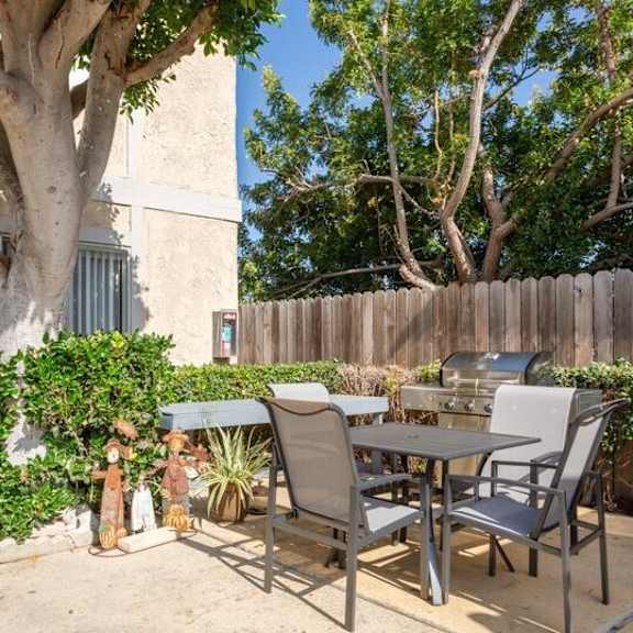 grill and patio at lido apartments - 241 avocado st, costa mesa