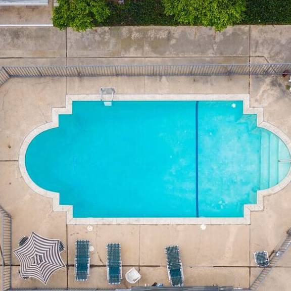 aerial pool view at lido apartments - 241 avocado st, costa mesa, ca