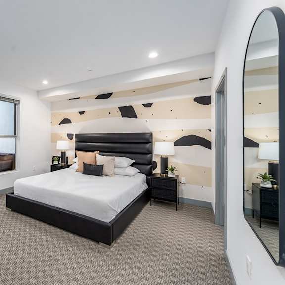 large bedroom at lido apartments - 4025 grandview, culver city