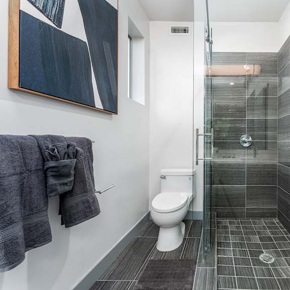 luxurious bathroom at lido apartments - 4025 grandview, culver city