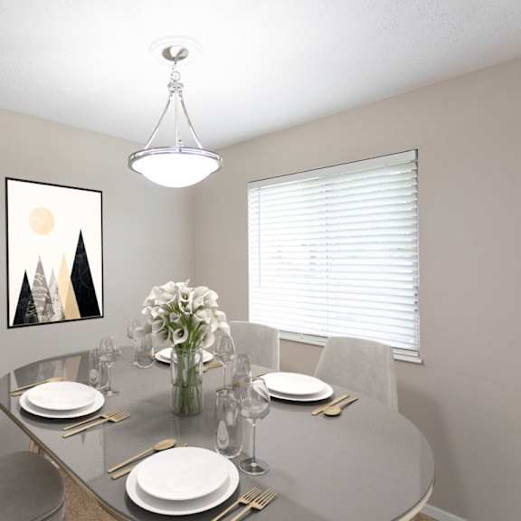elegant dining space at chinoe creek apartments, lexington, ky, 40502