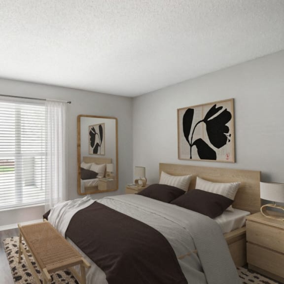 Thumbnail 7 of 7 a bedroom with a bed and a window