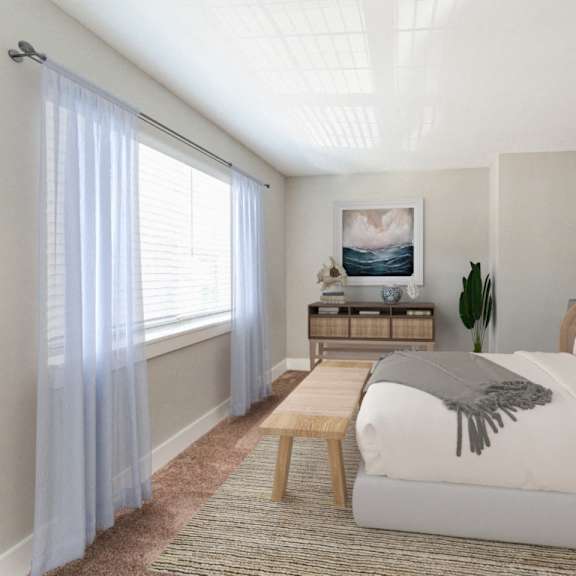 bedroom at the courtyards of chanticleer apartments, virginia beach, virginia