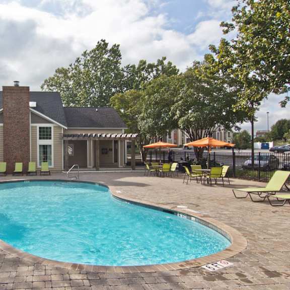 glimmering pool at willow ridge apartments, charlotte, nc, 28210