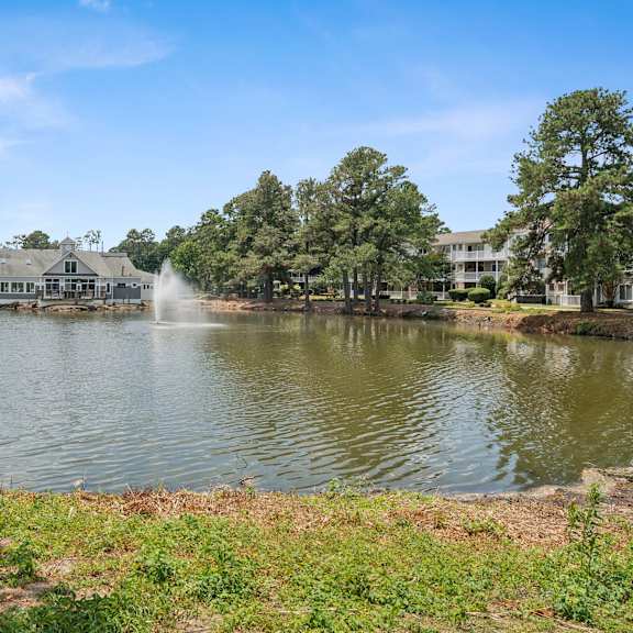 a serene lake at linkhorn bay apartments, virginia beach