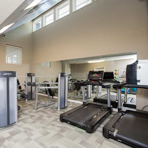 state of the art fitness center at lakecrest apartments, prg real estate management, south carolina