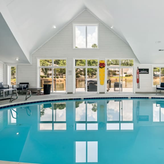 a large indoor swimming pool  at linkhorn bay apartments, virginia, 23451
