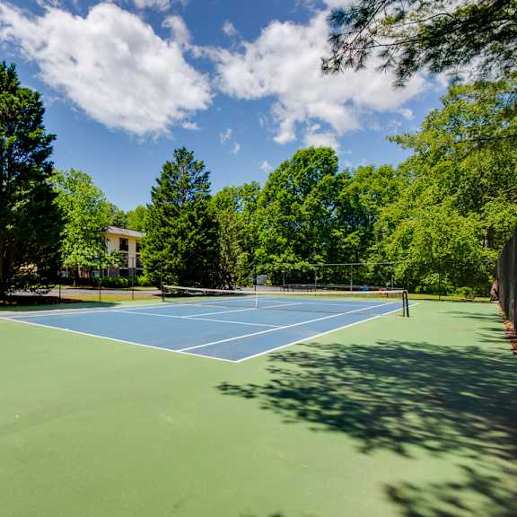 tennis court at lakecrest apartments, prg real estate management, greenville, 29615