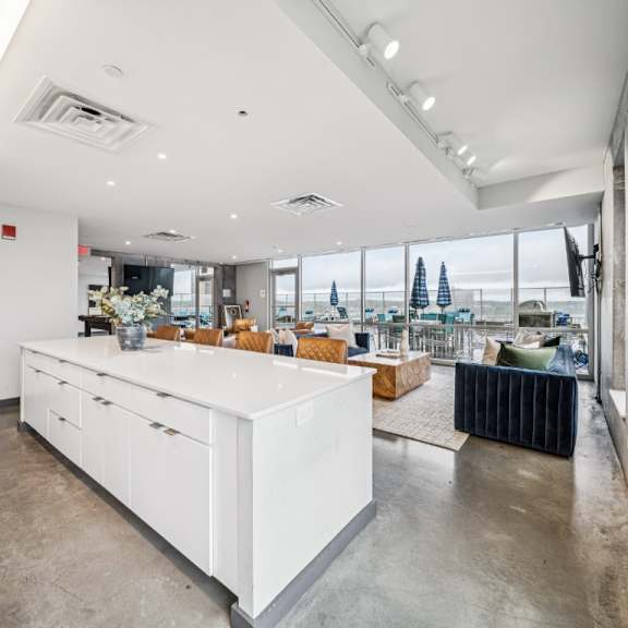 lounge kitchen, the locks tower, richmond, va