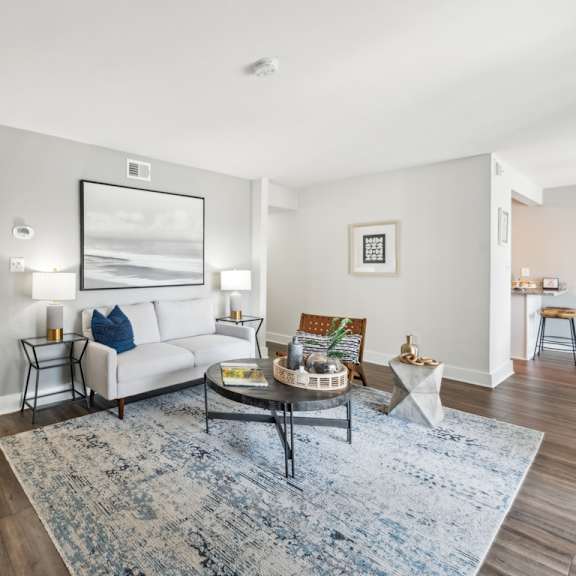 spacious living area at linkhorn bay apartments, virginia beach, va