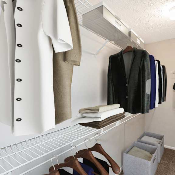 walk-in closets and dressing areas at edgemont  apartments, prg real estate, greenville, sc, 29615